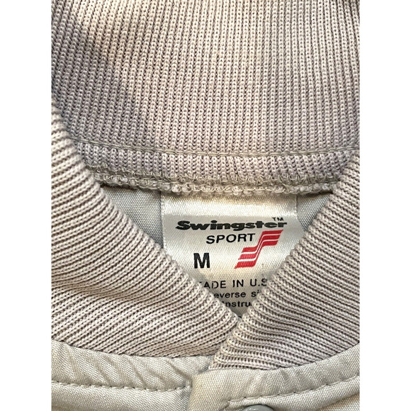 Vtg Michelin Swingster Jacket Khaki Tab Team Size Medium Made In USA Men's - Picture 6 of 9